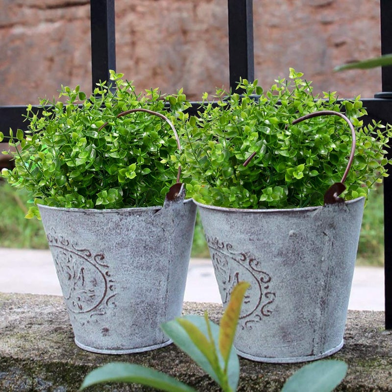 ArtBloom 8 Bundles Outdoor Artificial Boxwood UV Resistant Fake Stems Plants, Faux Plastic Greenery for Indoor Outside Hanging Plants Garden Porch Window Box Home Wedding Farmhouse DÃ©cor - Image 2